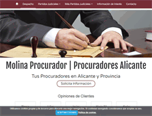 Tablet Screenshot of molinaprocurador.com